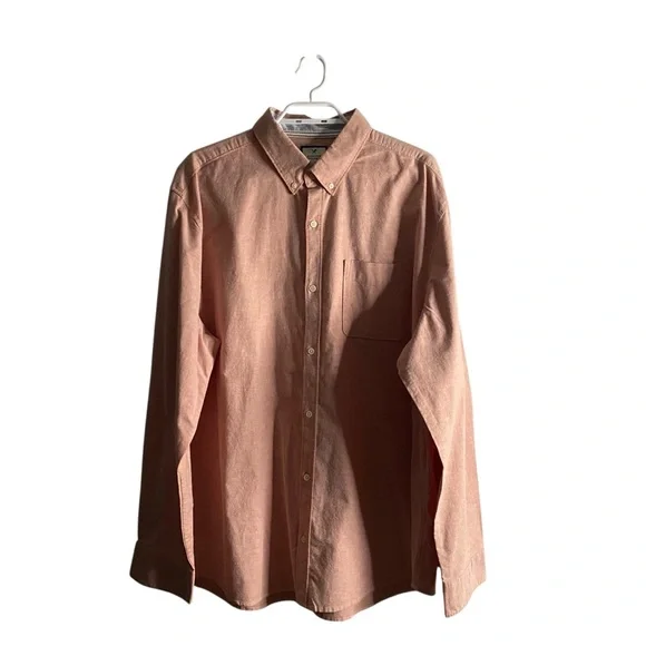 Denver Hayes Men's Salmon Modern Fit Long Sleeve Button-Down Shirt - Picture 1 of 8